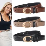 High-quality Women's Fashionable Belt C-shaped Buckle Smooth Buckle Temperament Double-sided Gift For Mother Using Belt - AliExpress 200000297